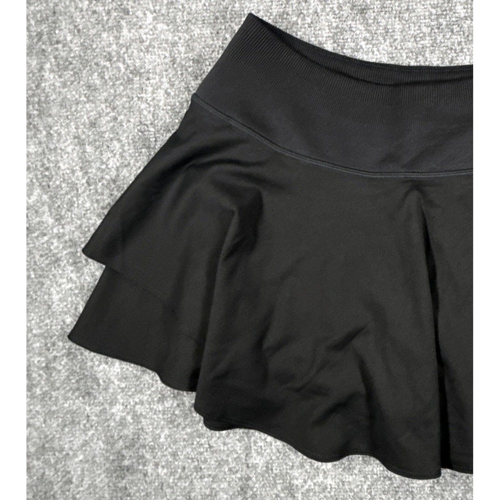 Rhoback Womens Size Medium Black Tiered Ruffle Active Golf Tennis Skort - Picture 2 of 14